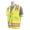 Deltaplus Surveyor Vest, ANSI Class 2, Lime, XL, 100% polyester tricot, Hi Viz Lime, Size XL 62372 - alternate 1