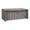 Mayline Bow Front Desk 42" D X 29-1/2" H, 72" W X MDF (Medium Density Fiberboard) - Platform, Gray Steel ABD7242LGS - alternate 1