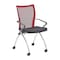 Mayline Training Chair Integrated Arms, 18-1/2" Height, Mesh, Black/Red TSH1BR - alternate 1