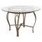 Flash Furniture Round Dining Table, Matte Gld Mtl, Rnd Glss, 45", 45" W, 45" L, 29.5" H, Glass, Clear XU-TBG-8-GG - alternate 1