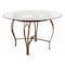 Flash Furniture Round Dining Table, Matte Gld Mtl, Rnd Glss, 48", 48" W, 48" L, 29.5" H, Glass, Clear XU-TBG-7-GG - alternate 1