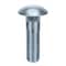 Zoro Select Carriage Bolt, Round Head, Square Neck, Steel, Grade 5, Zinc Plated, 3/8"-16, 2 in L, 50 PK U08320.037.0200 - alternate 1