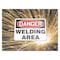 Accuform Welding Screen, Danger Welding Area, Vinyl, 13 oz/sq yd., 8 ft W x 6 ft H, Red PWD114RD - alternate 1