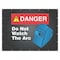 Accuform Welding Screen, Danger Do Not Watch The Arc, Transparent Vinyl, 13 oz/sq yd., 8 ft W x 6 ft H, Red PWD118RD - alternate 1