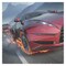 Accuform Printed Welding Screen, Cars Graphic, Transparent Vinyl, 13 oz/sq yd, 6 ft W x 6 ft H, Red PWD132RD - alternate 1