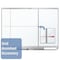 Quartet Grid Board, Steel, 48 in, 72 in, Aluminum/Plastic Frame, White, Gloss TEM547A - alternate 5