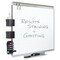 Quartet Dry Erase Board, Melamine, 36 in, 48 in, Aluminum/Plastic Frame, White, Gloss TE544AP2-24 - alternate 2