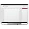 Quartet Calendar Planning Board, Plastic, 24 in, 36 in, Fiberboard/Plastic Frame, White/Gray/Red, Gloss CP32P2 - alternate 1