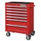 Westward WESTWARD Rolling Tool Cabinet, 7-Drawers, Gloss Red, 27" W x 19" D x 39.5" H 32H888 - alternate 1