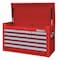 Westward WESTWARD Top Chest, 9-Drawers, Powder Coated Red, 26" W x 12.5" D x 16.5" H 32H878 - alternate 1