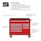 Westward WESTWARD Rolling Tool Cabinet, 11-Drawers, Gloss Red, 42" W x 19" D x 40" H 32H855 - alternate 3