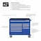 Westward WESTWARD Rolling Tool Cabinet, 11-Drawers, Powder Coated Blue, 42" W x 19" D x 40" H 32H857 - alternate 4