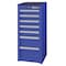 Westward WESTWARD Side Cabinet, 7-Drawers, Powder Coated Blue, 15.5" W x 18" D x 34" H 32H866 - alternate 1
