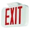 Compass Exit Sign, Emergency Battery Backup, 7 1/4 in H x 11 5/8 in W, LED, 1 or 2 Faces, White/Red CER - alternate 1