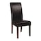 Flash Furniture Brown LeatherSoft Parsons Chair with Mahogany Legs QY-A37-9061-BRNL-GG - alternate 1