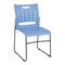 Flash Furniture Stack Chair, Blue Plastic, Sled Base RUT-2-BL-GG - alternate 1