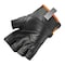 Proflex By Ergodyne Half Finger Mechanics Gloves, Leather Palm, L, Black 860 - alternate 1