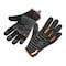 Proflex By Ergodyne Mechanics Gloves, AX Suede Palm, M, Black/Gray 810 - alternate 1