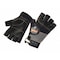 Proflex By Ergodyne Half Finger Mechanics Impact Gloves, Genuine Leather Palm, M, Black 901 - alternate 1