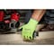 Milwaukee Tool 12 Pair High Visibility Cut Level 3 Polyurethane Dipped Gloves - S 48-73-8930B - alternate 2