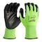 Milwaukee Tool 12 Pair High Visibility Cut Level 3 Polyurethane Dipped Gloves - S 48-73-8930B - alternate 1