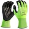 Milwaukee Tool 12PK High Visibility Cut Level 4 Polyurethane Dipped Gloves - S 48-73-8940B - alternate 1