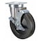 Zoro Select Swivel NSF-Listed Plate Caster w/Brake, Rubber, 4in, 200lb P12S-R040B-P3-WB - alternate 1