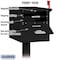 Salsbury Industries Mailbox, Black, Powder Coated, 1 Doors, Pedestal, Aluminum 4325BLK - alternate 3