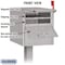 Salsbury Industries Mailbox, Gray, Powder Coated, 1 Doors, Pedestal, Aluminum 4325SLV - alternate 2