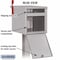 Salsbury Industries Mailbox, Gray, Powder Coated, 1 Doors, Pedestal, Aluminum 4325SLV - alternate 3