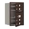 Salsbury Industries Mailbox, Bronze, Powder Coated, 4 Doors, Recessed, USPS 3706S-04ZFU - alternate 1