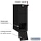 Salsbury Industries Drop Box, Black, Powder Coated, 1 Doors, Recessed, Aluminum 4375BLK - alternate 2