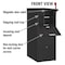 Salsbury Industries Drop Box, Black, Powder Coated, 1 Doors, Recessed, Aluminum 4375BLK - alternate 4