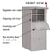 Salsbury Industries Drop Box, Gray, Powder Coated, 1 Doors, Recessed, Aluminum 4375SLV - alternate 2