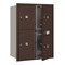 Salsbury Industries Mailbox, Bronze, Powder Coated, 4 Doors, Recessed, USPS 3711D-4PZFU - alternate 1