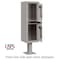 Salsbury Industries Parcel Locker, Gray, Powder Coated, 2 Doors, Pedestal, USPS Access 3302GRY-U - alternate 2