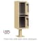 Salsbury Industries Parcel Locker, Beige, Powder Coated, 2 Doors, Pedestal, USPS Access 3302SAN-U - alternate 2
