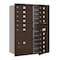 Salsbury Industries Mailbox, Bronze, Powder Coated, 16 Doors, Recessed, USPS 3711D-15ZFU - alternate 1