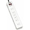 Tripp Lite Outlet Strip, Surge, 6 5-15R, 5-15P, 6 ft., Light Gray TLM626 - alternate 1