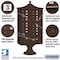 Salsbury Industries Cluster Box Unit, Bronze, Powder Coated, 18 Doors, Pedestal, USPS Access 3316R-BRZ-U - alternate 2