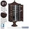 Salsbury Industries Cluster Box Unit, Bronze, Powder Coated, 18 Doors, Pedestal, USPS Access 3316R-BRZ-U - alternate 3