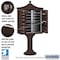 Salsbury Industries Cluster Box Unit, Bronze, Powder Coated, 13 Doors, Pedestal, USPS Access 3312R-BRZ-U - alternate 2