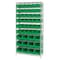 Quantum Storage Systems Steel Bin Shelving, 14 in D x 74 in H x 36 in W, 10 Shelves, Green WR10-230240GN - alternate 1