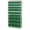 Quantum Storage Systems Steel Bin Shelving, 14 in D x 74 in H x 36 in W, 10 Shelves, Green WR10-230240GN - alternate 2