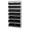 Quantum Storage Systems Steel, Polypropylene Bin Shelving, 14 in D x 74 in H x 36 in W, 8 Shelves, Black WR8-250BK - alternate 1