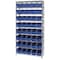 Quantum Storage Systems polypropylene Bin Shelving, 18 in D x 74 in H x 36 in W, 9 Shelves, Blue WR9-204BL - alternate 2