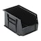 Quantum Storage Systems Hang & Stack Storage Bin, Polypropylene, Black, 5 in H, 6 in W, 9 1/4 in L QUS221BK - alternate 1