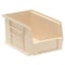 Quantum Storage Systems Hang & Stack Storage Bin, Polypropylene, Ivory, 5 in H, 6 in W, 9 1/4 in L QUS221IV - alternate 2