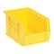 Quantum Storage Systems Hang & Stack Storage Bin, Polypropylene, Yellow, 5 in H, 6 in W, 9 1/4 in L QUS221YL - alternate 1