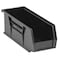 Quantum Storage Systems Hang & Stack Storage Bin, Polypropylene, Black, 4 in H, 4 1/8 in W, 10 7/8 in L QUS224BK - alternate 2